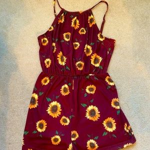 Red Sunflower Romper